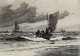 Carl Locher, fishing boat arrives. Skagen.Etching on paper.1899.Signed in print and signed ...