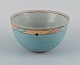 Ane-Katrine von Bülow, Danish contemporary ceramicist.Unique bowl in turquoise with geometric ...