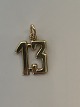 13 Number Pendant in #14 carat GoldStamped 585Goldsmith: unknownHeight 16.34 mmWidth ...