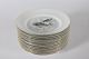 Bing & Grøndahl Hostrup Dinner PorcelainWith Gold RimFish plates no. 26Diameter 21 ...