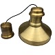 Holmegaard brass lamp. Some small dents (see photo) and without inner glass screen. Plastic ...