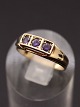 8 carat gold ring size 51 with amethysts from goldsmith Herman Siersbøl Copenhagen item no. 532863