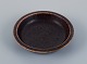 Eva Stæhr Nielsen for Saxbo, small ceramic bowl with glaze in brown tones.Mid 20th ...