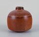 Eva Staehr Nielsen for Saxbo, ceramic vase with glaze in shades of brown.Model 463.Mid 20th ...