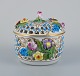 Dresden, Germany, openwork porcelain jar with flowers in relief.Hand painted.Perfect ...