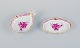 Herend, Hungary, Chinese Bouquet Raspberry, mussel shaped bowl and small dish.Mid 20th ...
