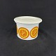 Height 6.5 cm.Stamped Arabia Made in Finland.The jar is decorated with oranges, designed ...