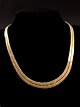 14 carat gold Geneva necklace 40 cm. W. 0.5-1 cm. 31.2 grams from goldsmith Arne Backhausen ...