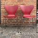 6 pc. red Arne Jacobsen /Frotz Hansen chairs. Very good condition. Made year 2012.Seat hight ...