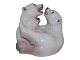 Lyngby bird figurine, two polar bears.Measures 11 by 10 cm.Factory first.Perfect ...