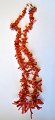 Coral chain, 20th century. Bright red corals. L.: 50 cm. With silver clasp.