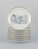 Bing & 
Grøndahl, a set 
of eleven 
porcelain 
plates with H. 
C. Andersen 
motifs. Based 
on drawings ...