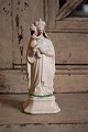 Decorative, old porcelain Madonna figure of the Virgin Mary with the baby Jesus. Height:15cm.