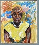 Ulla Haakø 
Weinert 
Oil on canvas. 

Motif of an 
African woman.
Signed Ulla 
Haakø W. Congo 
...