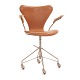 Danish series 7 desk chair in leather by Arne JacobsenNice condition