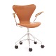 Danish series 7 desk chair in leather by Arne JacobsenNice condition. Small signs of use