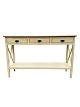 Console table in white painted color with 3 drawers from around the 1920s.Measurements in cm: ...