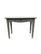 Ladies desk / side table in gray painted color with a drawer in the middle from around ...