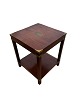 Antique mahogany side table with brass on the corners.Dimensions in cm: H:84 W:44 D:44
