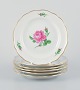 Meissen, a set 
of six "Pink 
Rose" porcelain 
plates 
hand-painted 
with pink 
roses.
Approximately 
...