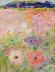 Kerttu 
Kuikanmäki 
(born 1928), 
Finnish artist, 
oil on board, 
flowers in a 
summer 
landscape. ...