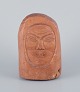 Greenlandica, wooden sculpture of a hunter in profile.Hand-carved.Mid-20th century.In very ...