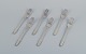 Georg Jensen 
Beaded.
A set of six 
lunch forks in 
sterling 
silver.
Marked with 
1933-1944 ...