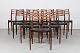 N. O. Møller - AarhusSet of 10 Dining Chairs no. 78 designed in 1962made of rosewood, ...
