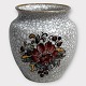 Dahl Jensen, 
Krakelé, Vase 
with floral 
motif, 8cm 
high, 7.5cm in 
diameter *With 
wear on the 
gold ...