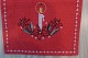 An old table cloth for the christmasWith the christmas as handmade embroidery made of cross ...