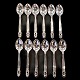 Johan Rohde for 
Georg Jensen; 
Konge/Acorn 
silver cutlery, 
a set of 12 
coffee spoons. 
L. 11,2 cm. ...