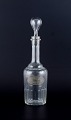 Danish glassworks, carafe for rum in clear mouth-blown facet-cut glass.1930s/1940s.In ...