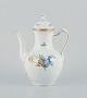 Royal 
Copenhagen, 
Saxon Flower, a 
coffee pot 
hand-decorated 
with polychrome 
flowers and ...