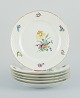 Bing & 
Grøndahl, Saxon 
Flower, a set 
of six dinner 
plates 
hand-decorated 
with polychrome 
flowers ...