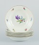 Bing & 
Grøndahl, Saxon 
Flower, a set 
of six deep 
plates 
hand-decorated 
with polychrome 
flowers ...