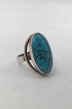 Niels Erik From 
Sterling Silver 
Ring with 
Turquoise Ring 
Size 55 (US 7) 
Vægt 9 gr (0.31 
oz)