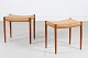 N. O. Møller / J L MøllerA pair of stools model 80A made of teak and with seats of ...