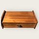 Wall-hung shelf in teak veneer with drawer. Nice used condition. Dimensions 36x20 cm