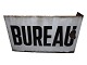 White and black enamel sign "Bureau" from France.Measures 50.0 by 30.0 cm.There are a ...