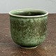 Small Saxbo vase with green and charcoal gray glaze. Stamped SAXBO DENMARK 5 and monogram. H. ...