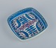 Marianne 
Johanson for 
Royal 
Copenhagen, 
"Aluminia", 
square dish in 
faience, 
hand-decorated 
with ...