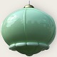 Light green glass lamp. Diameter approx. 21 cm. Good condition.