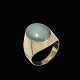 Hugo Grün - 
Copenhagen. 14k 
Gold Ring with 
Cabochon Jade.
Designed and 
crafted by Hugo 
Grün - ...