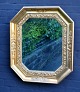 Danish gilt empire mirror, 19th century. With numerous decorations. 73 x 57 cm. On the back ...