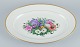 Bing & 
Grøndahl, large 
oval serving 
platter 
hand-painted 
with polychrome 
flower motifs 
and gold ...