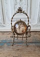19th century French case for a pocket watch. Original curved glass and pillow. Height 17 cm.