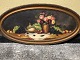 Large oval oil painting, Still life, Nature mort. Nice condition, but some peeling on the frame ...