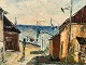 Hillestrøm, 
Bent Bertram 
oil painting on 
canvas, Motif 
from Gilleleje 
Harbour. 
Dimensions with 
...