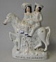 Staffordshire 
figurine, 
painted 
faience, "Going 
to Market", 
19th century 
England. White 
...