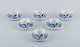 Meissen, 
Germany, a set 
of six pairs of 
Blue Onion 
pattern coffee 
cups 
(demitasse) 
with saucers. 
...